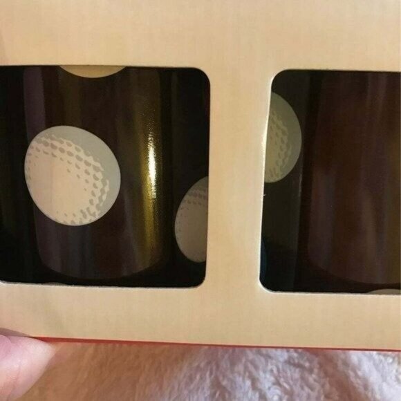 Set of 4 Golf Ball Theme Coffee Mugs By JGH for Golfsmith, Golfer Gift Boxed - Picture 8 of 8